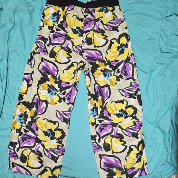 Anthropologie Multicolor Floral Pants - Picture 3 of 3